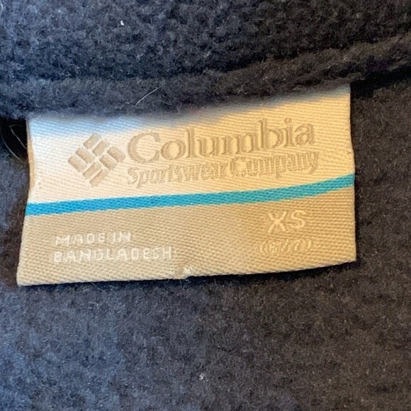 Boys Columbia Full Zip Navy Fleece Jacket Size XS EUC - Picture 5 of 6